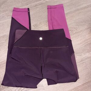 Purple and Pink Lululemon Leggings size 6